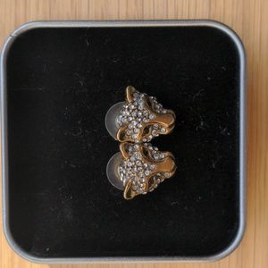 Elizabeth Cole crystal cat earrings